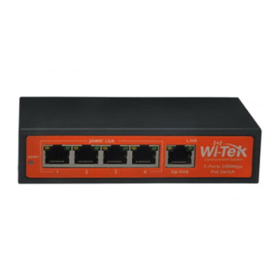 WI-TEK WI-PS505 4-PORT POE SWITCH 100Mbps 48V LONG RANGE 250m > 5 θύρες 100Mbps > Οι 4 θύρες είναι PoE > Υποστηρίζει PoE ισχύ 30W σε κάθε θύρα > Υποστηρίζει PoE IEEE 802.3af/at > Εξωτερικό τροφοδοτικό 25W > Υποστηρίζει long range μετάδοση POE στα 250m > Υποστηρίζει Port VLAN(Απομόνωση θυρών)